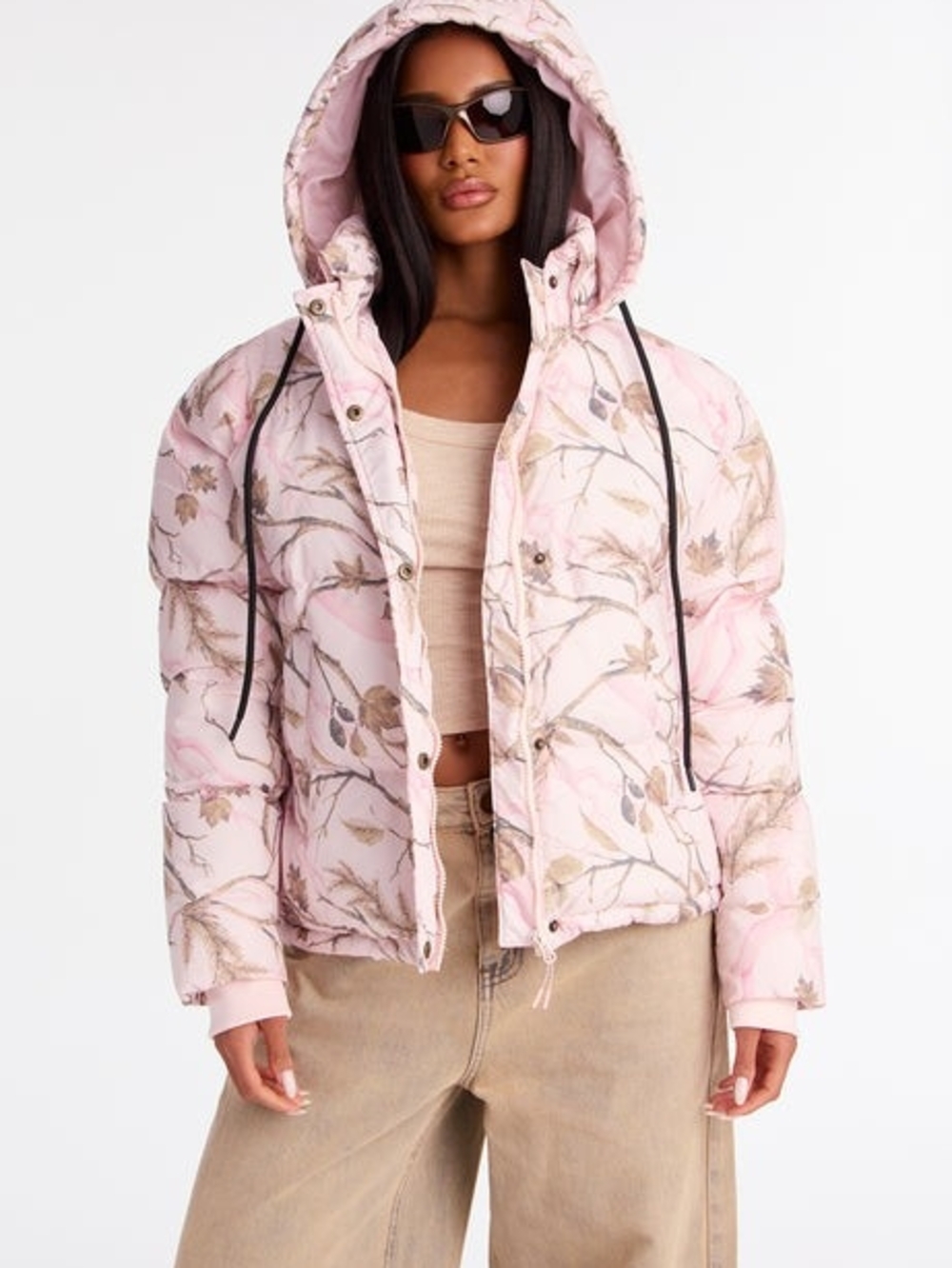 Ski Views Tree Camo Puffer Jacke